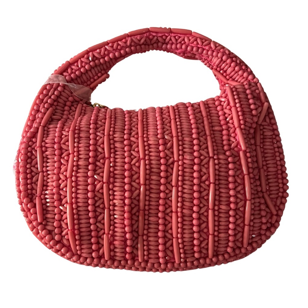 Pink Beaded Handbag